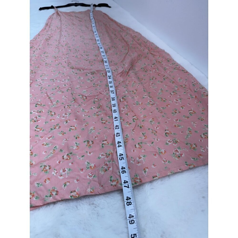 New Billabong Women's Size S Slip Midi Dress Shoulder Strap Floral Pink - Picture 4 of 11